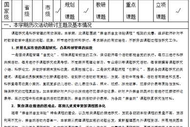 张家港市教育科学“十四五”规划课题课题研究学期汇报表（2023～2024学年度第一学期）